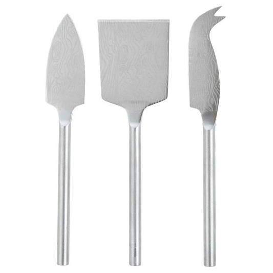 D&W Ripple Set/3 Cheese Knives