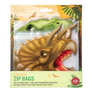 IS Gift Reusable Zip Bags Dinosaur