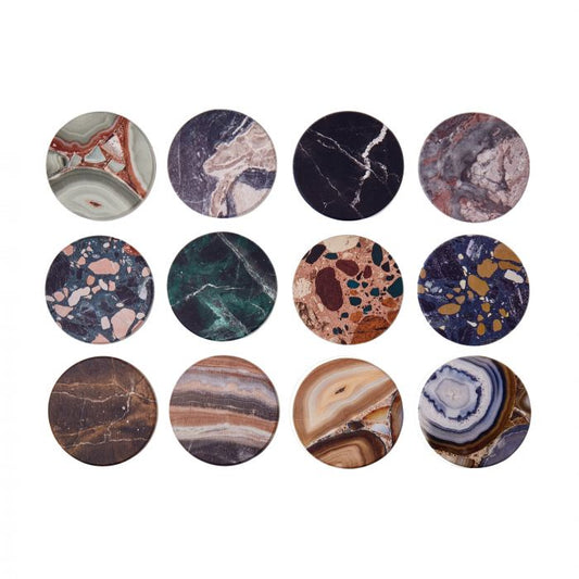 D & W Diatomite Round Coaster assorted