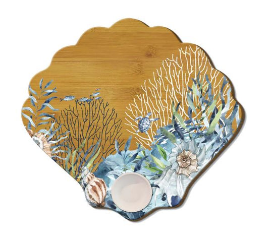 Lisa Pollock Shell Platter w/ Bowl