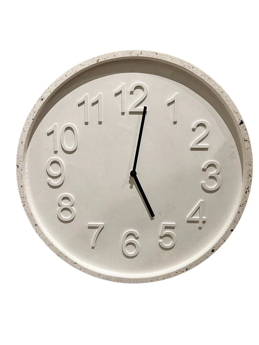 CTC Terrence Terrazzo Clock -40cm White