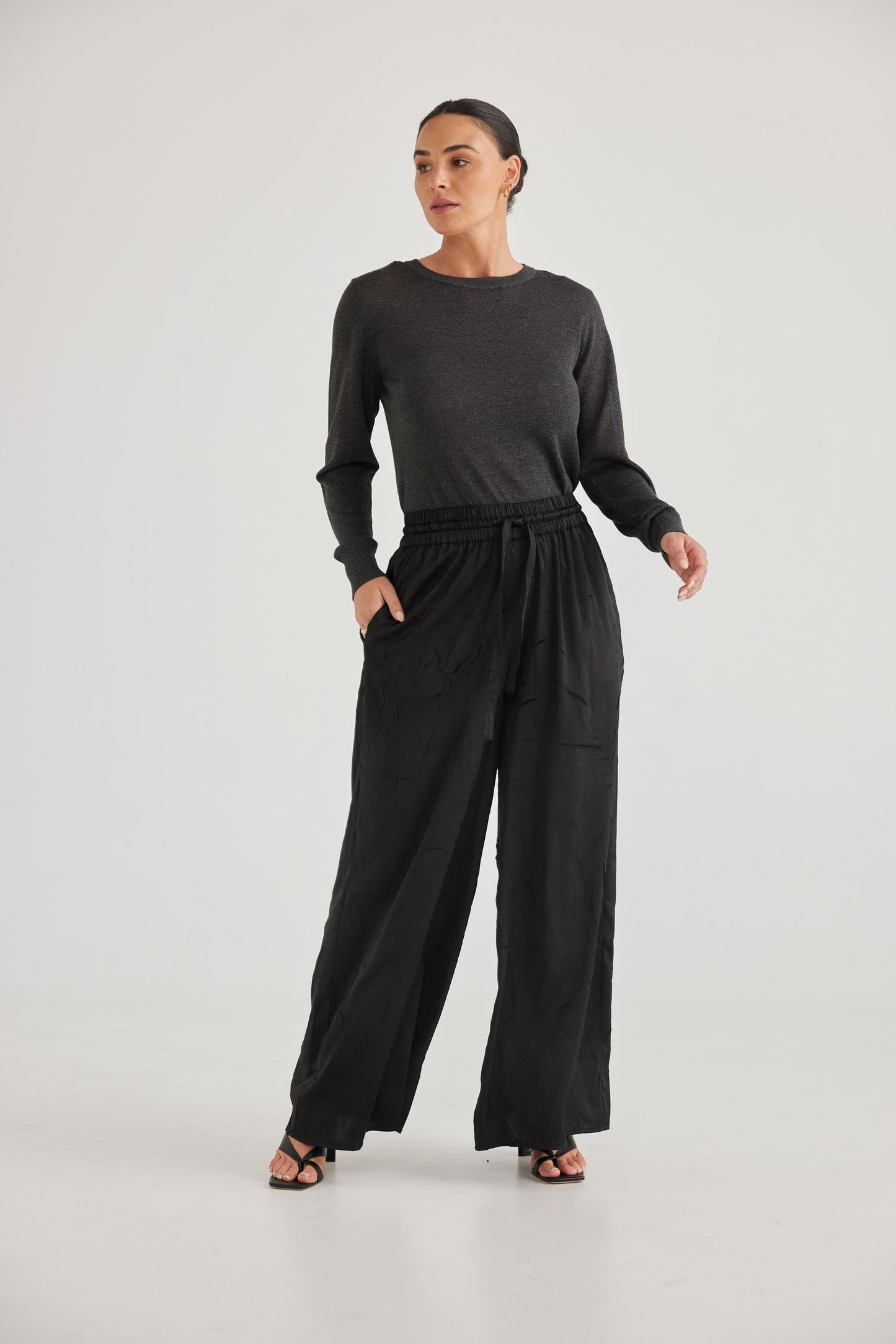 Brave + True: Liza Pant - Black Crinkle