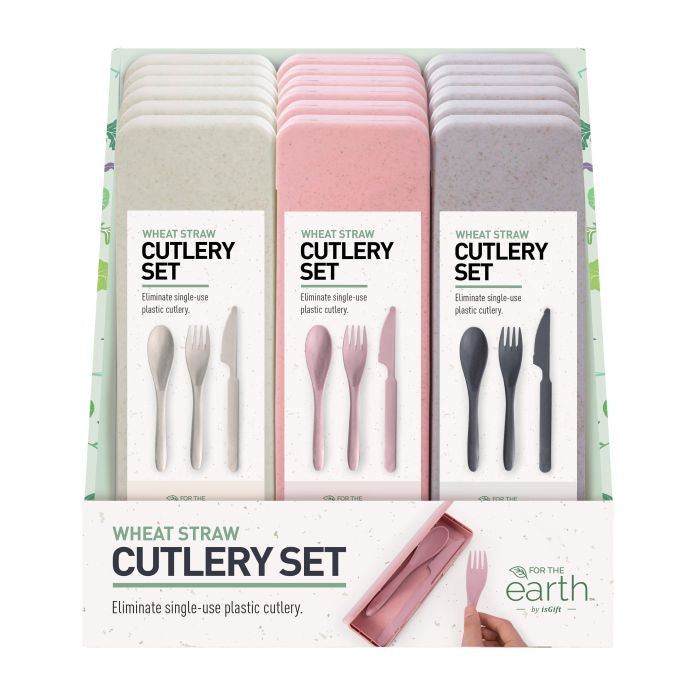 Is Gift Wheat Straw Travel Cutlery Set
