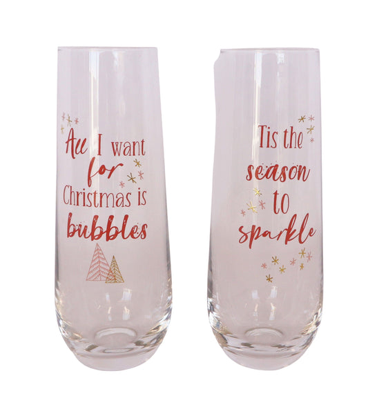 Urban Products Stemless Champagne Glasses Set x 2