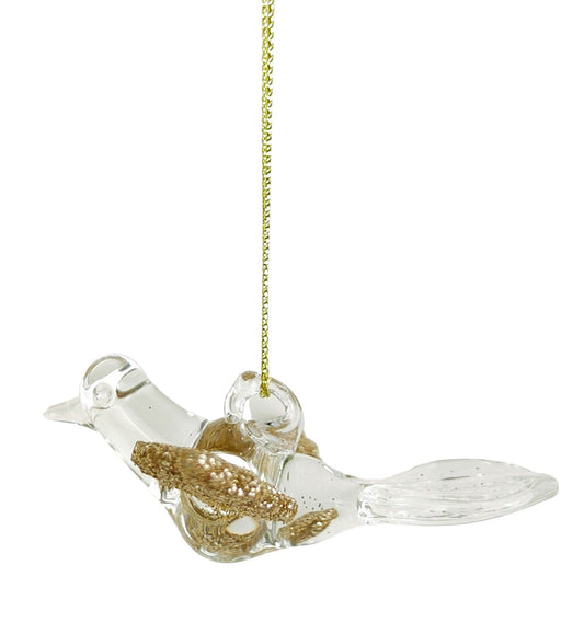Urban Products Elegant Glass Bird Hanging Decoration