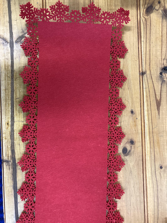 Gala Xmas Runner Felt 30x119cm - Red