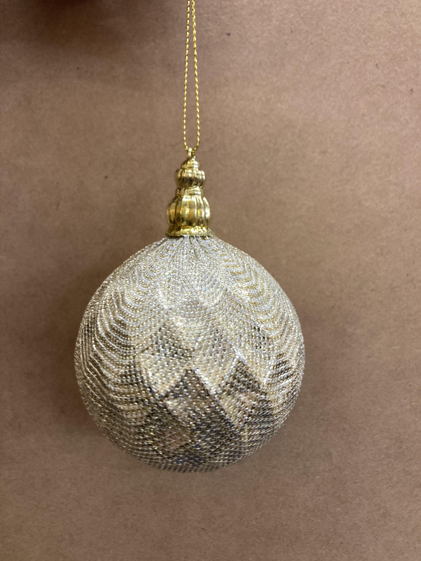 Gala Glitter Bauble 8cm - Gold