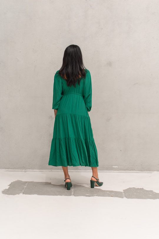 Silver Wishes Molly Dress - Green